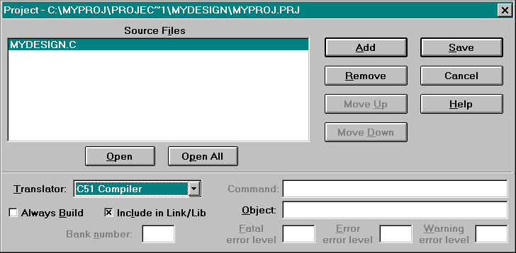 Add your 'C' source file.
